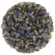 Czech DropDuo beads 3x6mm Crystal azuro matted 00030/22271